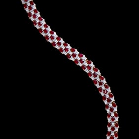 CGRL 18KGOLD DIAMOND AND RUBY BRACELET