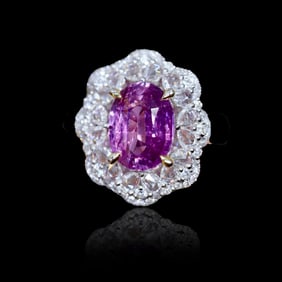 CGRL 18KGOLD DIAMOND AND SAPPHIRE RING