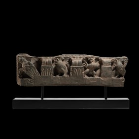 5th century BC, ancient Greek marble sculpture, possibly part of a temple.