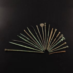 Ancient Roman Bronze Jewelry Ornaments Hair Pins lot [20pcs, 88gram]