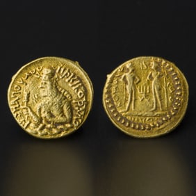 Kushan Empire Dinar Solid Gold Coin [Ø1.3cm, 2gram]