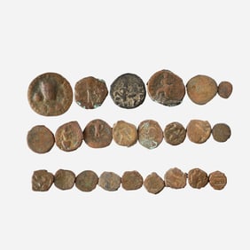 Lot of 25 Indo-Greek Kushan Bronze Coins