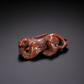 Jade beast from the Warring States period of China, 2nd century BC
