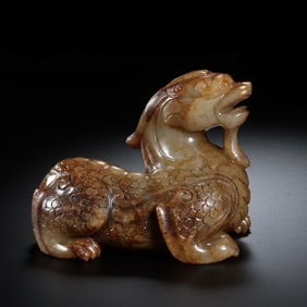 Jade Bixie (mythical beast) from Hetian during the Han Dynasty (2nd-3rd centuries AD)