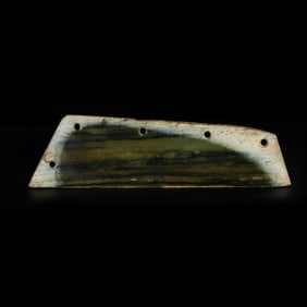 A Large Neolithic Jade Yue Axe, Liangzhu Culture, Circa 2500–1800 BCE