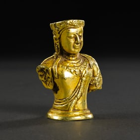 Gold busts of people from ancient Greece, dating from the 4th century BC or later.