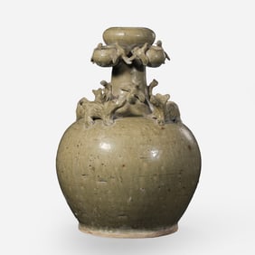 Tang Dynasty (8th-9th centuries AD) vase with applied decoration