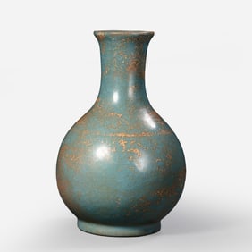 Sky-blue glazed bottle from the Song Dynasty in China, 10th-11th century AD