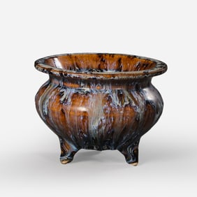 Three-legged incense burner from the Song Dynasty in China, 10th-11th century AD