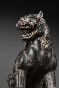 Blue stone lions from the Tang Dynasty in China, 7th-9th centuries AD