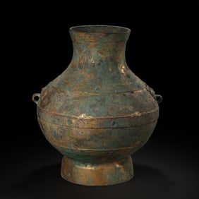 Large gilt bronze jar from the Warring States period of China, 2nd century BC or later.