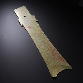 Jade scepter from the Shang Dynasty, around 1600 BC.