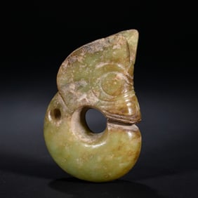 Neolithic period, Hongshan culture, green and yellow jade pig-dragon
