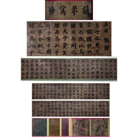 Long calligraphy scroll - Wu Zetian (624-705)