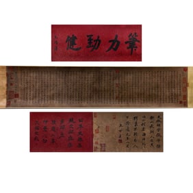 Calligraphy scroll of the Thousand Character Classic - Wen Zhengming (1470-1559)