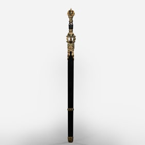 Gilded and gem-inlaid swords from the Mongolian region, 17th-18th centuries AD.