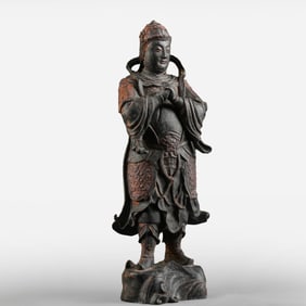 Standing statue of Weituo in China during the Ming Dynasty (15th-17th centuries AD)