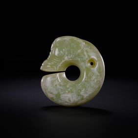 Neolithic period, Hongshan culture, green and yellow jade pig-dragon