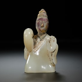 Gold-plated jade dancers from the Han Dynasty, 1st-2nd century AD.