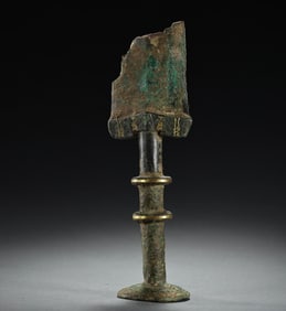 Bronze sword with gold inlay, Warring States period, 1st-2nd century BC (fragment)