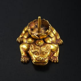 Pure gold candlesticks from the Tang Dynasty in China, 6th-7th century AD or later.