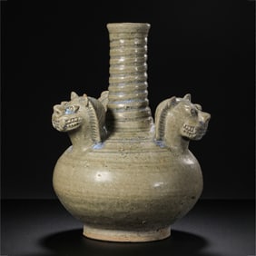 Lion-head vase from the Tang Dynasty (8th-9th centuries AD)