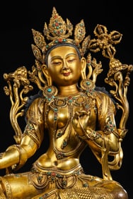 A Gilt-Bronze Figure of Tara Inscribed “Da Ming Yongle Nianshi?? Ming Dynasty, Yongle Period