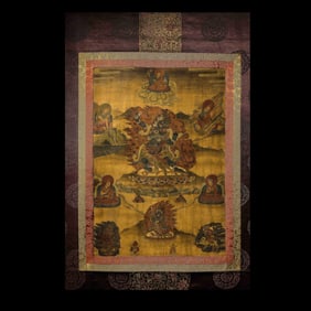 Painted Vajra Thangkas from the Ming Dynasty in China, 17th century or later.