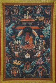18th-century Tibetan painted Shakyamuni Thangka
