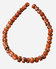 Agate beads from the Western Zhou Dynasty in China, dating from 1000-800 BC.