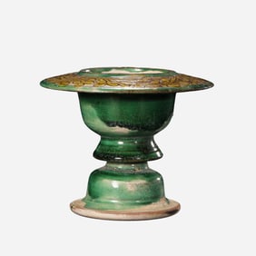 7th-8th century AD, Tang Dynasty tricolor glazed pottery incense burner