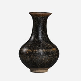 10th-11th century AD, Jian ware black-glazed flower vase from the Song Dynasty in China