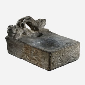 Bluestone inkstones from the Song Dynasty in China, dating from the 10th century or later.