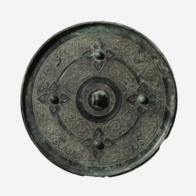 A Bronze Mirror with Four Nipples, Eastern Han Dynasty China, 1st–2nd Century CE