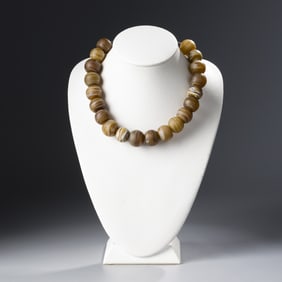 ANTIQUE VINTAGE GLASS BEADS CENTRAL ASIAN SAFAVID DYNASTY [20PCS, 172GRAM]