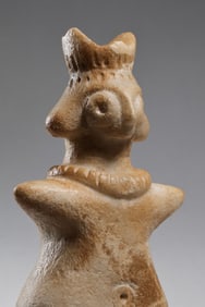 EARLY 300 AD LIMESTONE GODDESS STATUE ON THE IRANIAN PLATEAU