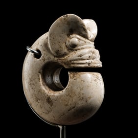 A RARE AND MAGNIFICENT 'CHICKEN-BONE WHITE' JADE 'PIG-DRAGON' (ZHULONG)HONGSHAN CULTURE, NEOLITHIC