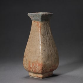 A RARE 'GE'-STYLE QUADRANGULAR VASESONG DYNASTY OR LATER