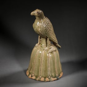 A RARE CELADON-GLAZED 'PARROT' ZUNFIVE DYNASTIES TO EARLY NORTHERN SONG DYNASTY (10TH CENTURY)