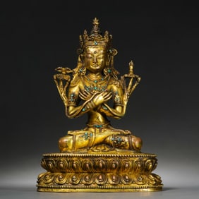 A FINELY CAST GILT-BRONZE FIGURE OF TARATIBET, 15TH - 16TH CENTURY