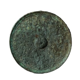 A RARE AND LARGE ARCHAIC BRONZE 'MYTHICAL BEAST' MIRRORLATE WESTERN ZHOU DYNASTY (C. 9TH – 8TH