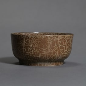 A RARE SOY-BROWN GLAZED 'CICADA' TEA BOWL (CHAN-ZHAN)SONG DYNASTY (960–1279)