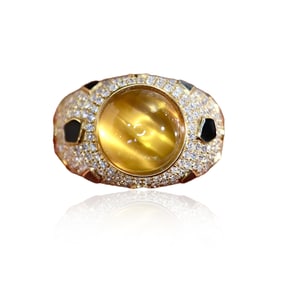 CGRL 18KGOLD AND DIAMOND RING SET WITH NATURAL GEMSTONES