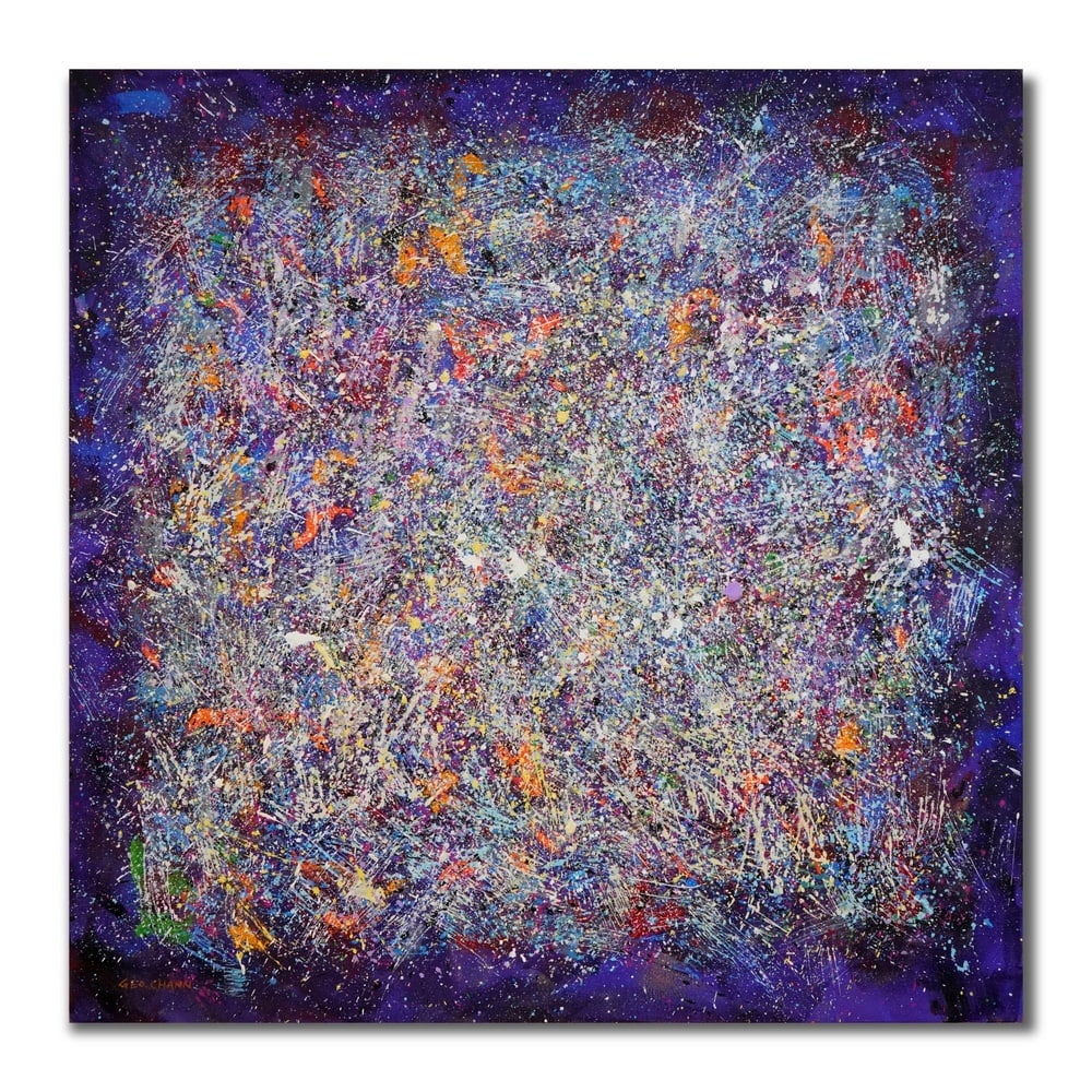 GEORGE CHANN (1913-1995), ATTRIBUTED TO, OIL ON CANVAS: Signed (lower left) Image Dimensions: 39 1/2 x 39 1/2 in. (100.5 x 100.5 cm) This painting comes with coa. George chann was a pioneering Chinese-American artist known for his innovative synthesis of e