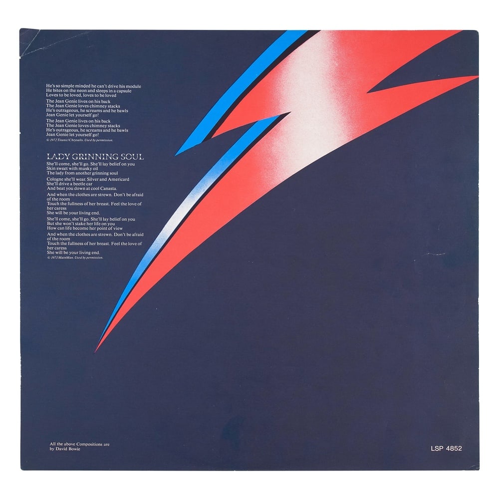 DAVID BOWIE SIGNED "ALADDIN SANE" LP - 5