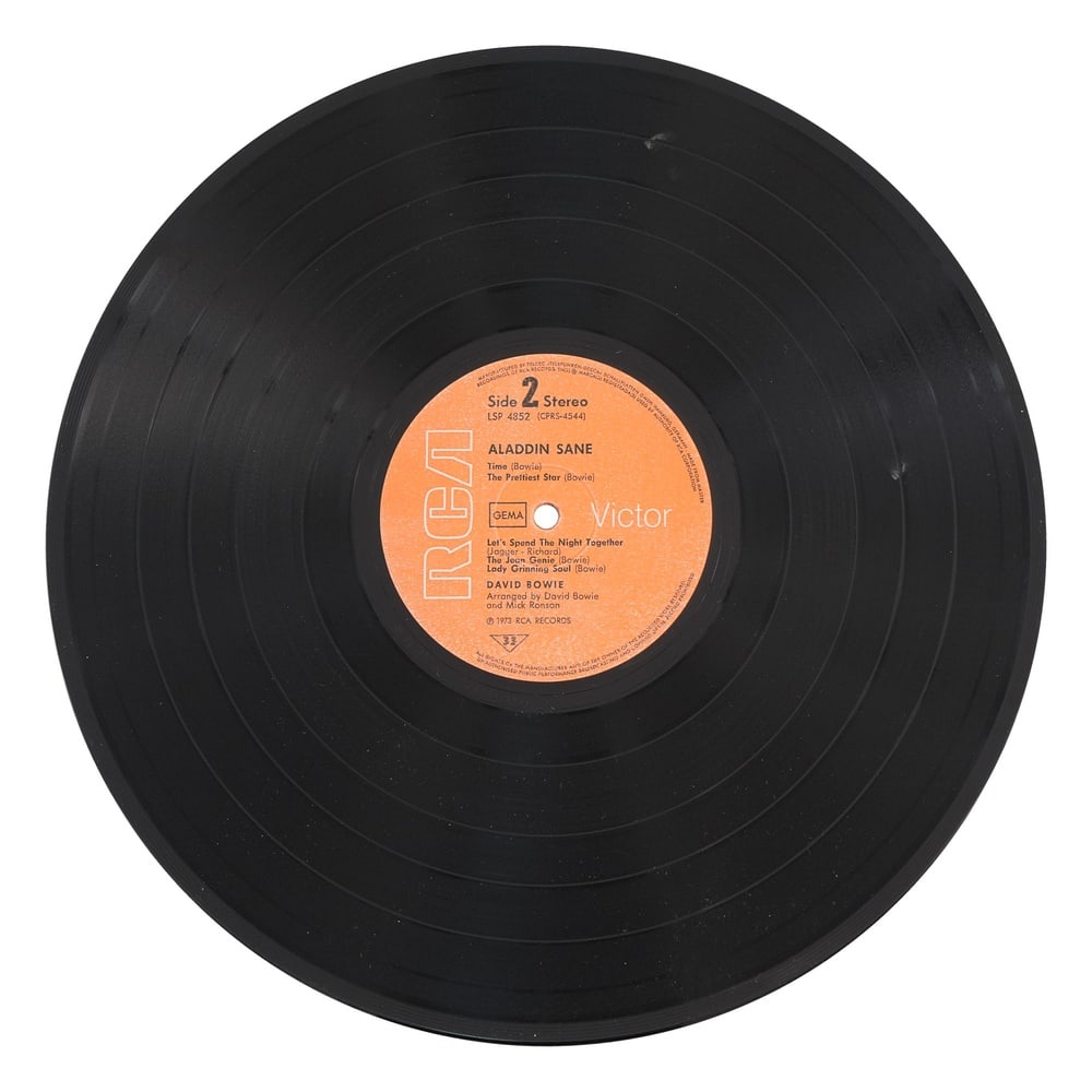 DAVID BOWIE SIGNED "ALADDIN SANE" LP - 7