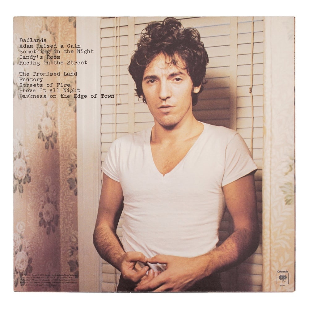 BRUCE SPRINGSTEEN SIGNED "DARKNESS ON THE EDGE OF TOWN" LP - 2