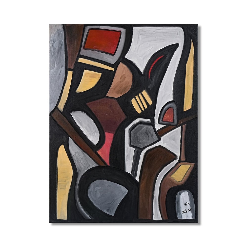 JEAN-MICHEL ATLAN (1913-1960), ATTRIBUTED TO, OIL ON CANVAS: Signed (lower right) Image Dimensions: 31 1/2 x 23 5/8 in (80 x 60 cm) This painting comes with COA. Jean-Michel Atlan occupies a distinctive position within postwar European abstraction, merging