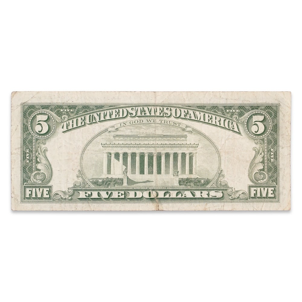 MARTIN LUTHER KING JR. SIGNED 1963 FIVE DOLLAR UNITED STATES NOTE - 2