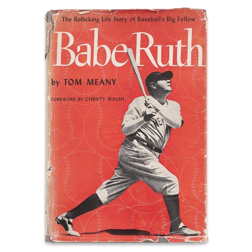 BABE RUTH SIGNED "BABE RUTH: THE BIG MOMENTS OF THE BIG FELLOW" FIRST EDITION: 9 1/8 x 6 1/4 in (23.3 x 16 cm) Provenance and Authentication: This collectible has undergone a rigorous forensic evaluation. The signatures were carefully analyzed across multiple criteria, including